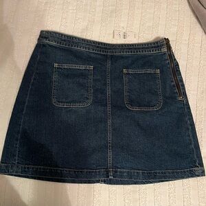 LOFT Dark Blue Denim Mini Skirt